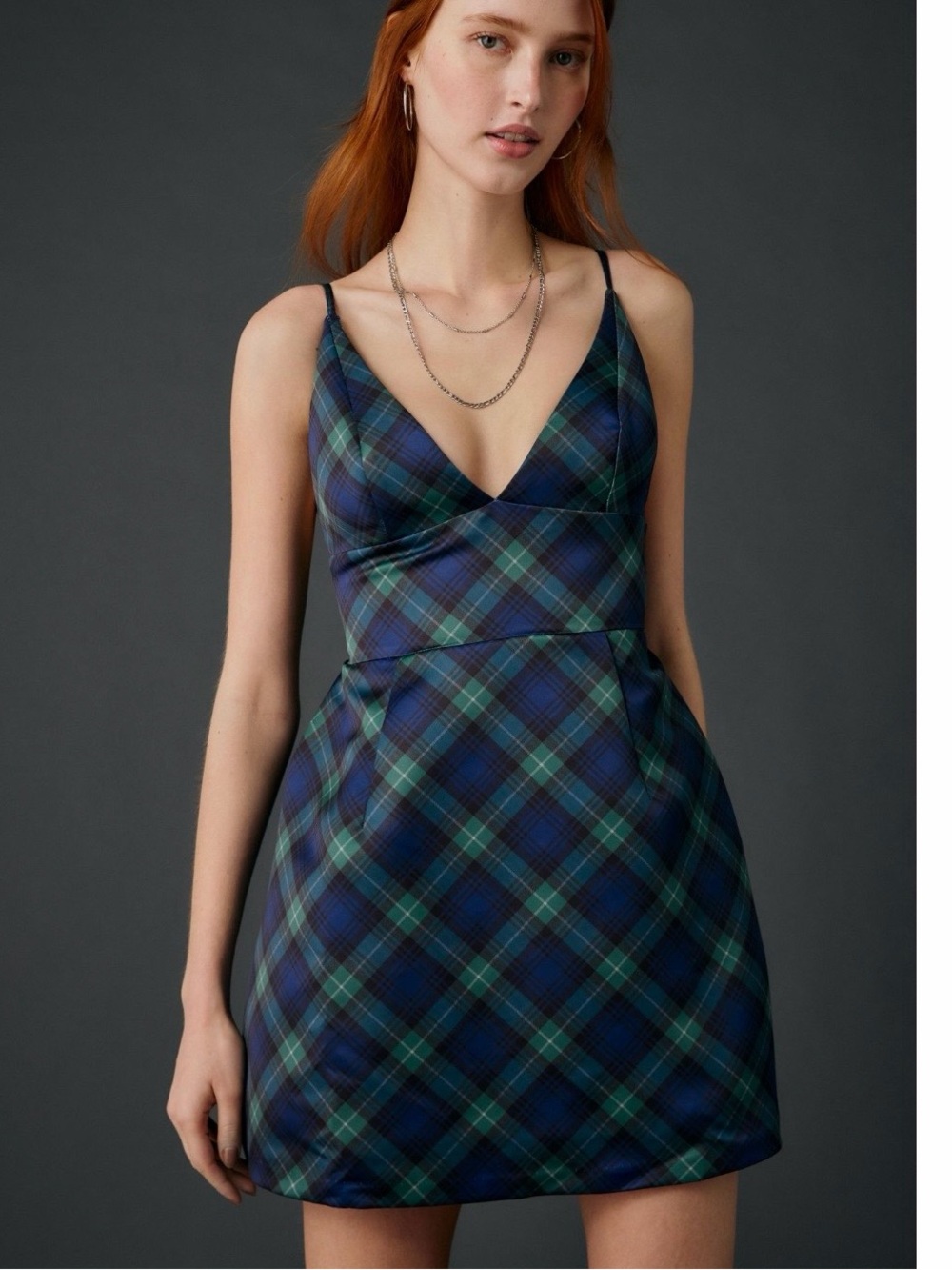 Fit & Flare Satin Dress